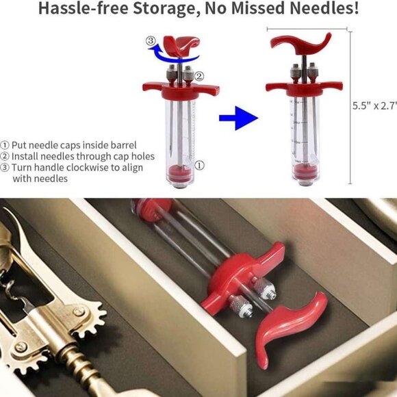 Turkey Meat Injector, Plastic Marinade super sleek - Picture 4 of 6